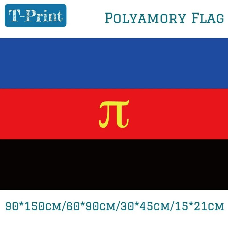 90*150cm/60*90cm/15*21cm lgbt carro bandeira polyamory orgulho bandeira 3*5 pés 100d poliéster