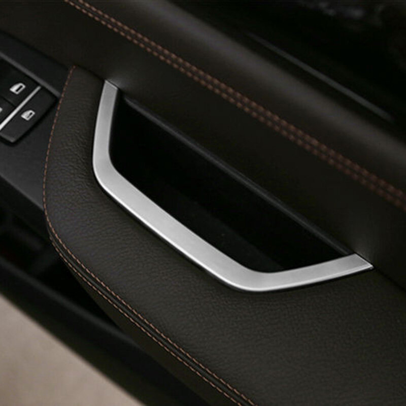 Car Door Handle Storage Decor Cover Trim For BMW X3 F25 2011-2017 Handle Door Storage Frame ABS Silver Interior Accessories