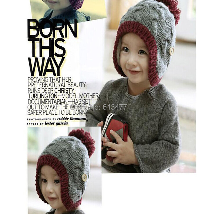 Winter  Keep warm knitted hats for boy/girl/kits hats set,scarves, bug/bee  infants caps beanine for chilld 5pcs/lot MC01
