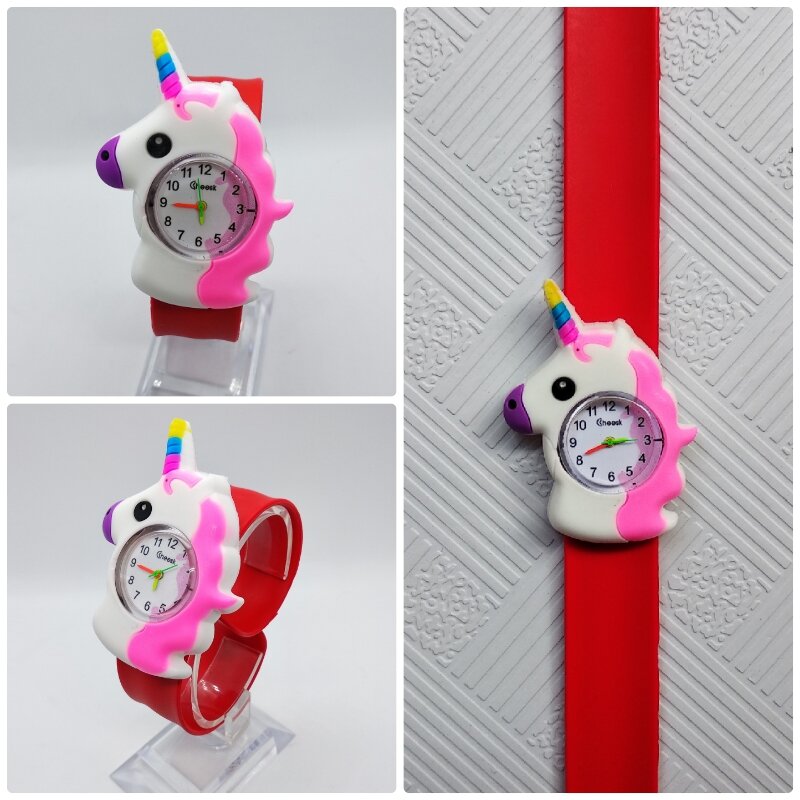 Relogio masculino Pony patroon Kids Horloges Pat Hand Horloge LED Elektronische Sport Horloge Aardbei kinderen kijken meisje baby klok