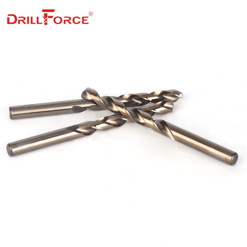 1pc drillforce M42コバルトドリルビットセット、HSS-COドリルセット7.6-14ミリメートル、に掘削するための硬化鋼、鋳鉄 & ステンレス鋼