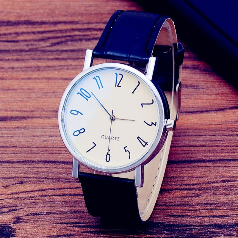 Relógio de pulso masculino, 2019 homens relógios top marca de luxo casual relógio de pulso moda relógio de couro falso homens relógios trimestre azul ray homens relógio de pulso um presente