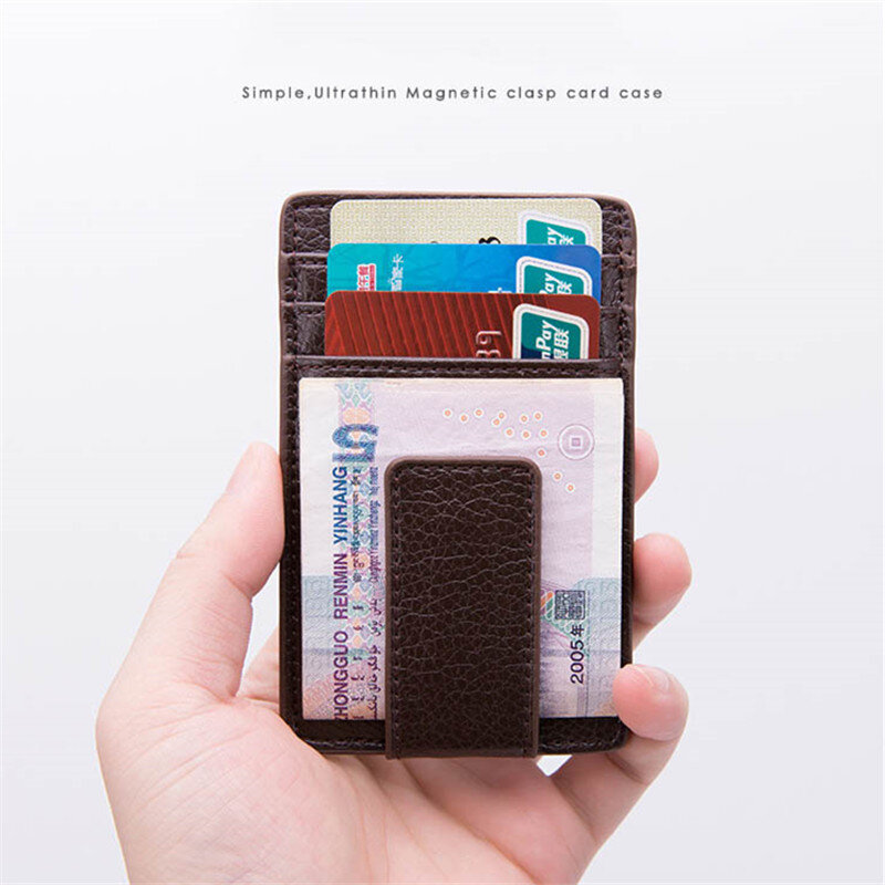 ZOVYVOL 2024 New Casual Money Bag portafoglio per carte di credito marrone nero di alta qualità porta carte d'identità Drop-shipping per uomo e donna in pelle PU