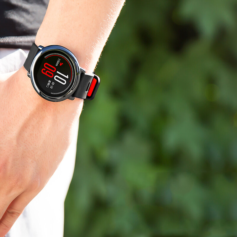 Pasek na rękę 22mm sportowe opaski silikonowe dla Xiaomi Huami Amazfit Bip BIT PACE Lite młodzieży część wymienna inteligentnego zegarka zespół Smartwatch