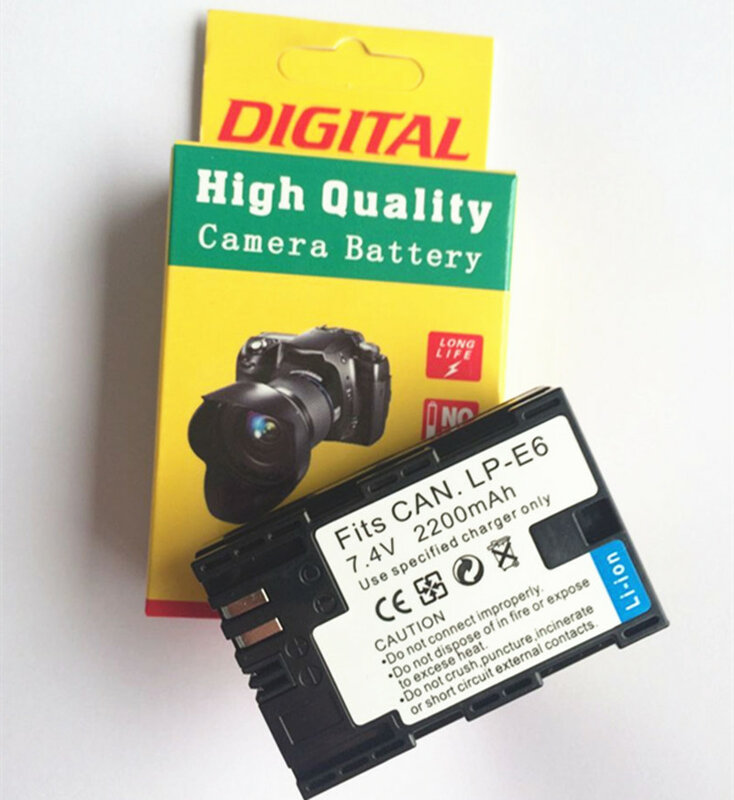 Высококачественная аккумуляторная батарея для цифровой камеры LP-E6 7,4 V 2200mAh LP E6