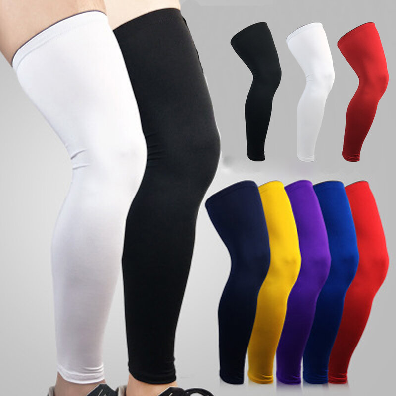Calzini sportivi per le gambe supporto per maniche ginocchiera traspirante protezione da corsa per basket SPSLF0002