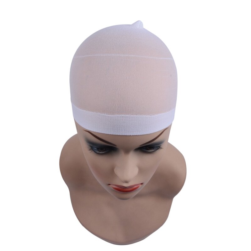 2 sztuk/worek siatkowa czapka z peruką siatki do włosów peruka Liner Hairnets Snood Glueless Dome czapka z peruką rozciągliwa elastyczna siatka do włosów