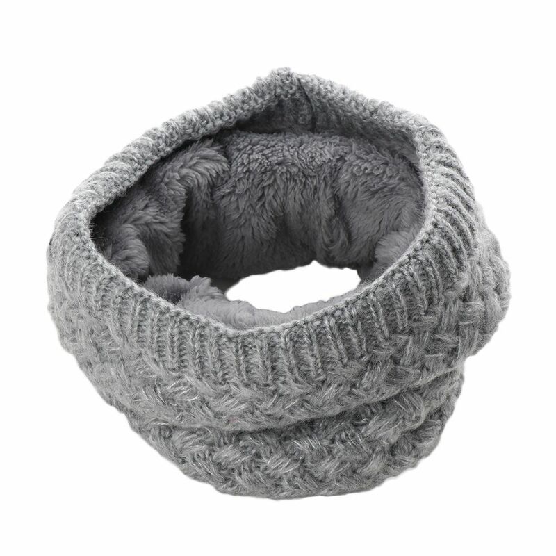 1Pc Winter Warm Brushed Knit Neck Warmer Circle Go Out Wrap Cowl Loop Snood Shawl Outdoor Ski Climbing Scarf For Men Women