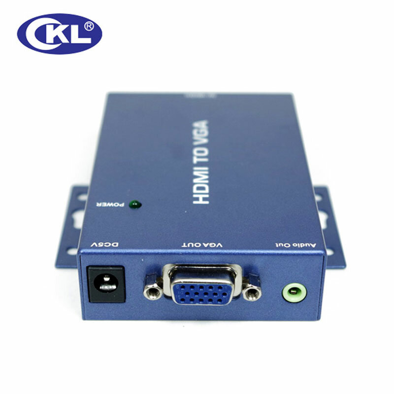 CKL-HVGA Mini HDMI VGA Converter met Audio voor PC laptop naar HDTV Projector