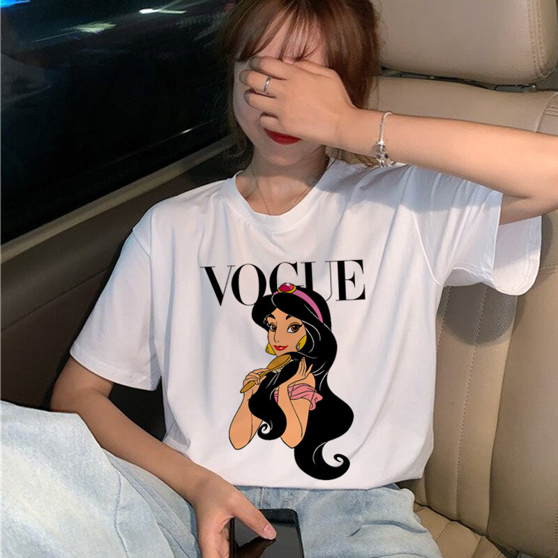 Vogue Princess T Shirt Women Harajuku Ullzang Graphic T-shirt Funny Cartoon 90s Tshirt Aesthetic Korean Style Top Tees Female