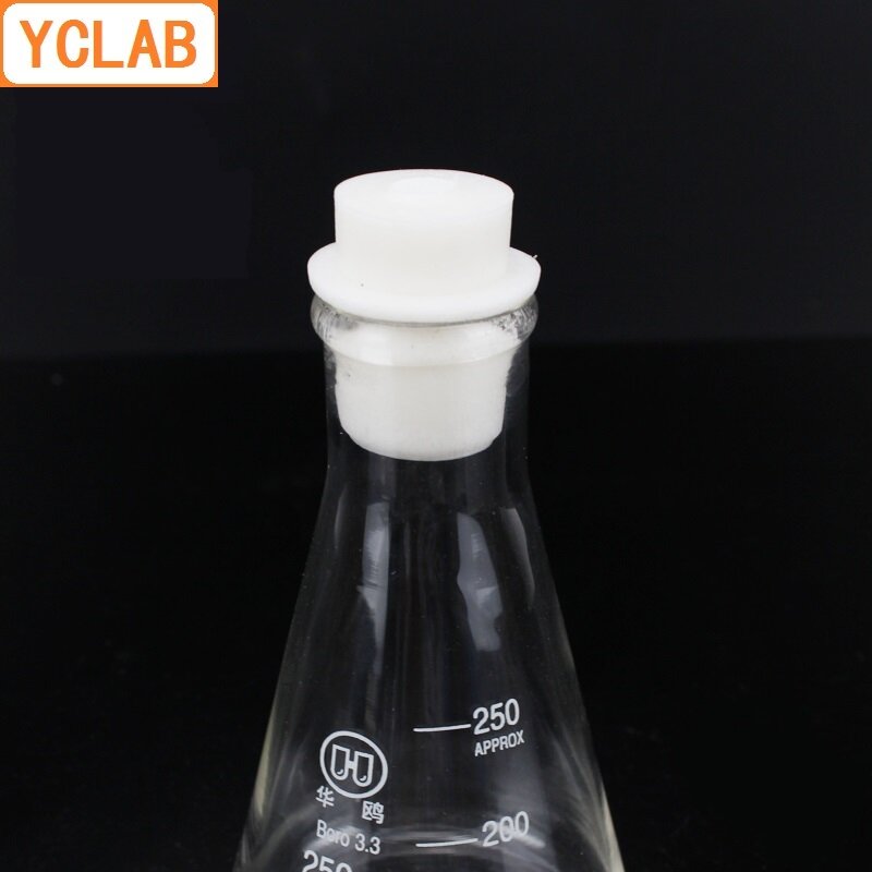 YCLAB Silikon Stopper für Erlenmeyerkolben Konische Dreieck Glaskolben Oberen Durchmesser 22mm * Durchmesser 18mm Lab Chemie Ausrüstung