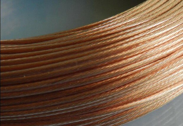 Alambre de cobre de cristal único 6N OCC, 0,5mm, Cuadrado (diámetro: 1,1mm), 6 metros