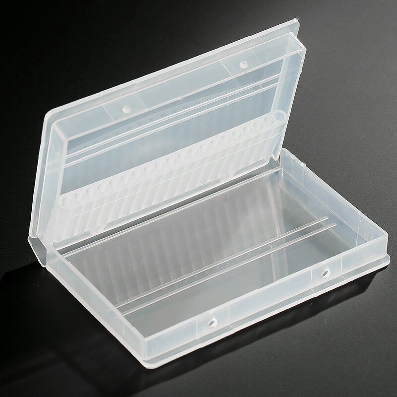 1pcs 20 Holes Acrylic Clear Holder 3/32" Bits Plastic Display for Electric Manicure Nail Drill Exhibition Tools Nail Files Box