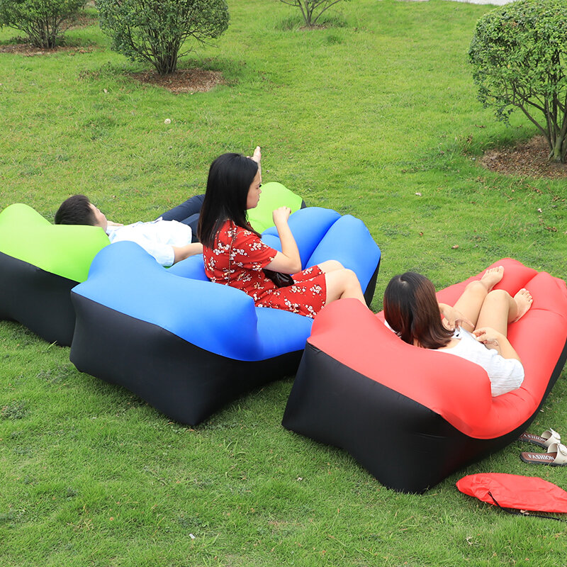 Nowy projekt 2020 Camping Mat dmuchana sofa kanapa nadmuchiwana powietrzem łóżko plażowe salon nadmuchiwany leżak lazy bag materac łóżko kanapa dmuchana krzesło