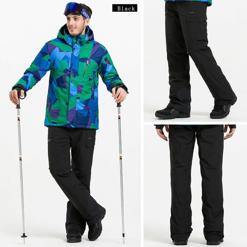 Pantalones de esquí de invierno de alta calidad 2019 nuevos pantalones impermeables calientes de los hombres pantalones de Snowboard esquí al aire libre pantalones de esquí para los hombres-20 grados