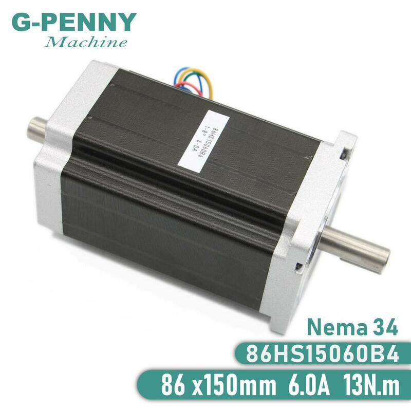 Nema 34 eixo duplo cnc motor deslizante 86x150mm 12 n. m 6a nema34 1700oz-in para cnc máquina de gravura impressora 3d
