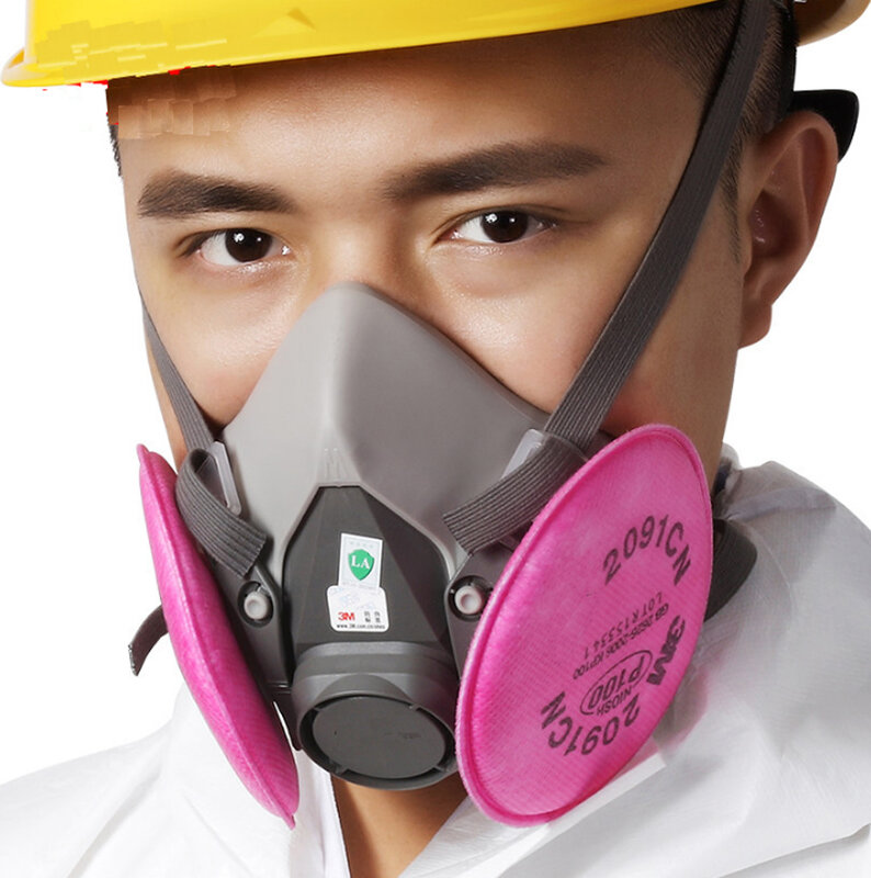 3m-17in 1ハーフフェイスマスク,ガス,安全作業用防塵フィルター付き,塗装,スプレー,3m 6200