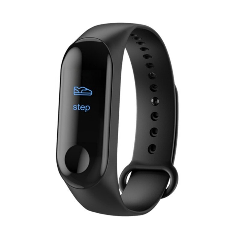M3 Smart Bracelet Color Screen USB Charging  Sports Step Heart Rate Blood Pressure Monitoring IP67 Waterproof Smart Watch