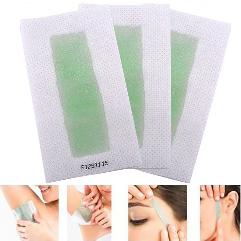5 Pcs Disposable Face Body Hair Removal Remover Female Beauty Nonwoven Paper Depilatory Wax Strips For Leg Body Face Epilator