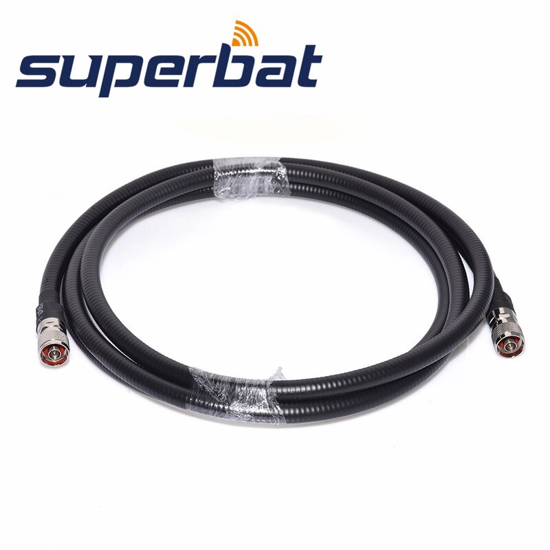 Superbat N Cắm Thẳng Đến N Nam Thẳng Pigtail Cable Thức Ăn 1/2 "3M RF Đồng Trục Cổng Kết Nối