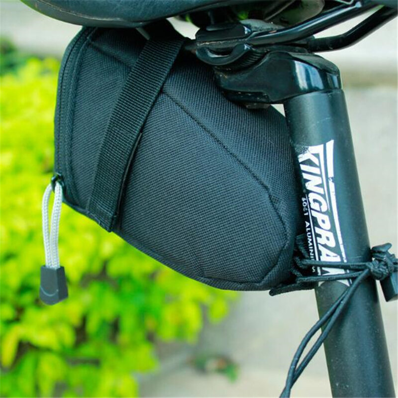 Waterproof Bicycle Saddle Bags 15cm*10cm*8cm Black Reflective Cycling Seat Tail Bag,Seatpost Pouch for Bike Outdoor Accessories