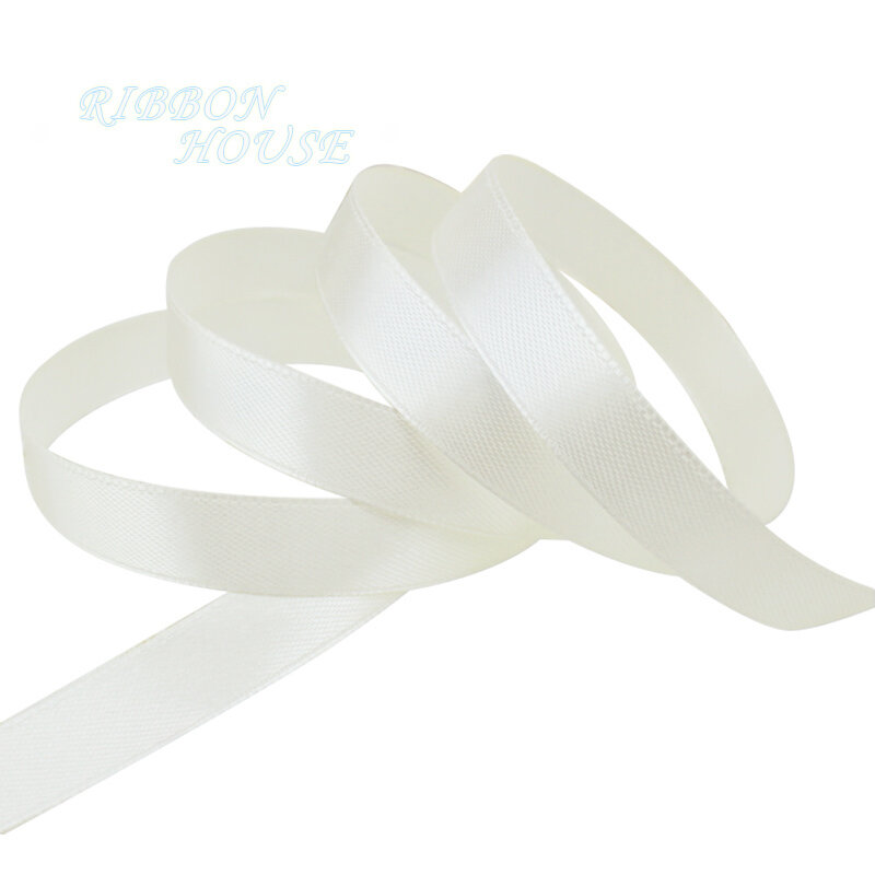 (25 yards/roll) Ivory Single Face Satin Ribbon Wholesale Gift Wrapping Christmas ribbons
