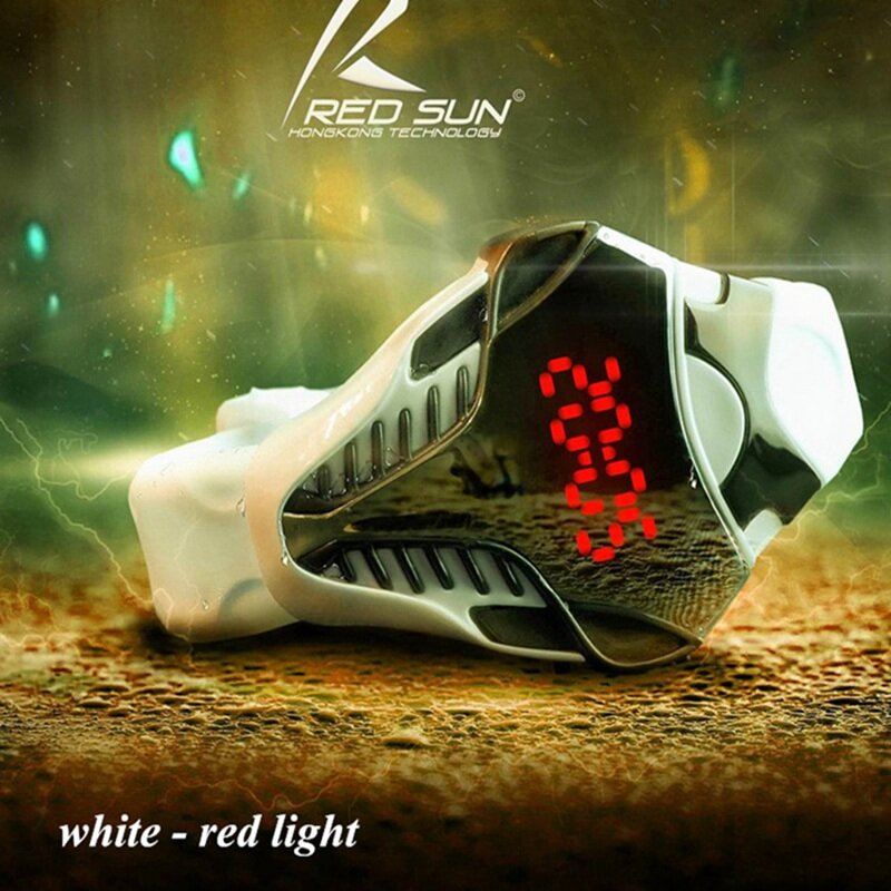 Montre-bracelet numérique à LED pour hommes, montres-bracelets de course, style technologique cool, marque de mode, 2022