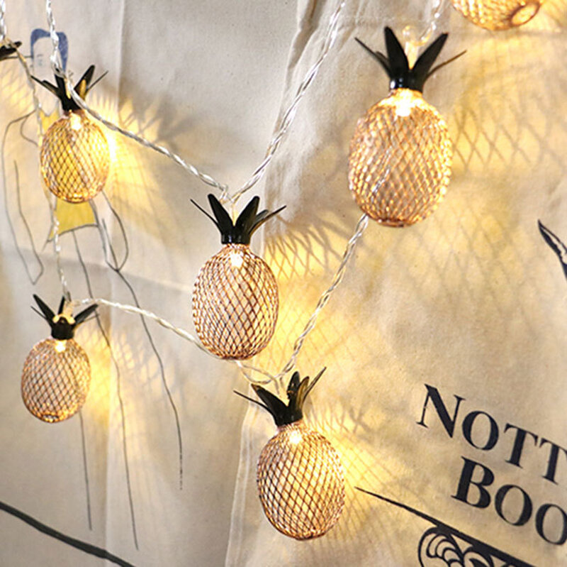 LED String LED luci natalizie a stringa impermeabile IP54 ananas lampada da notte festa in giardino decorazione domestica illuminazione a led per frutta