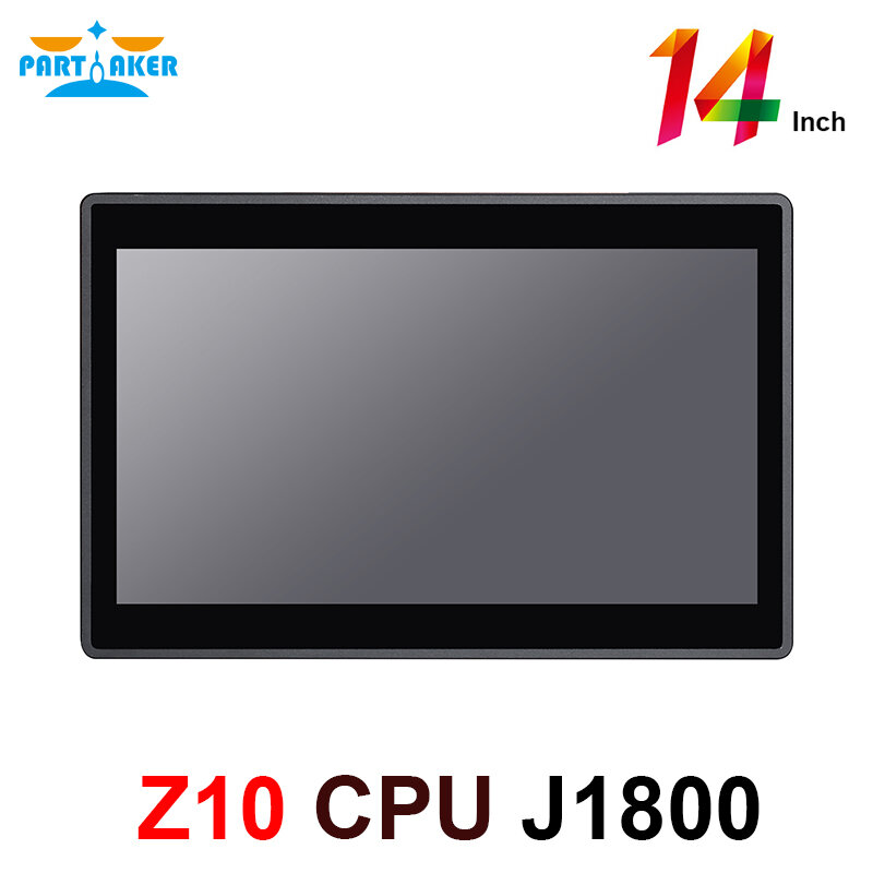14 Inch Ingebed 10 Punten Capacitieve Touchscreen Intel J1800 Duad Core All In One Industriële Panel Pc