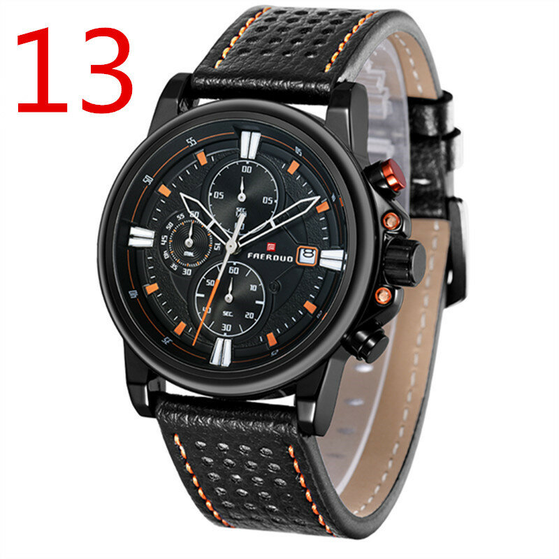 2019 New Arrival Men's Black Watches Business Calendar Fashion Casual Stainless Steel Non-mechanical Quartz Wristwatches1