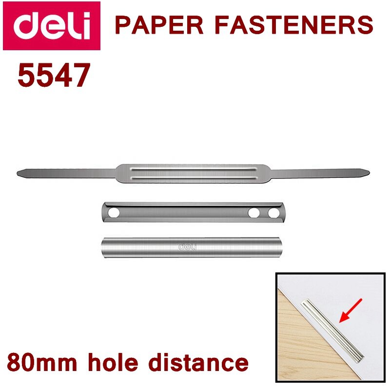 10 sztuk/partia Deli 5547 5548 5549 papier utrwalacze 80mm odległość otworu metalowe elementy złączne łączniki z tworzyw sztucznych wiążące dostawcy