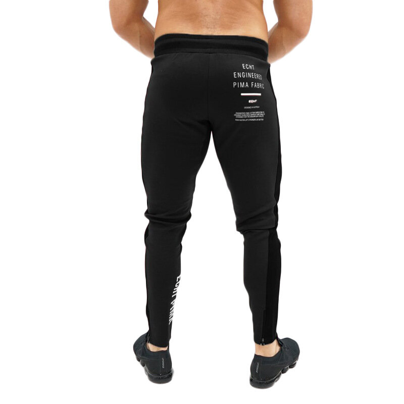 Männer Jogger Elastische Taille Lange Hosen 2019 Marke Mode Lässig Einfarbig Fitness Workout Jogginghose Blau Rot schwarz weiß