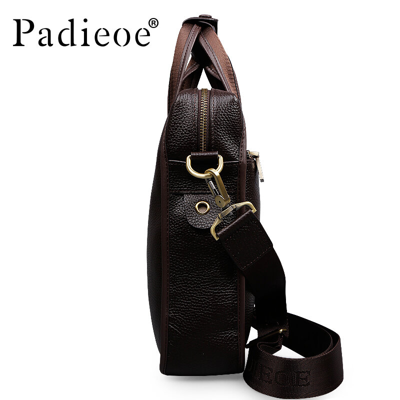 Padieoe Vintage กระเป๋าเอกสารผู้ชายหนังแท้กระเป๋าแฟชั่นผู้ชายกระเป๋าแฟชั่นกระเป๋าถือชายกระเป๋าหนังผู้ชายธุรกิจกระเป๋าไหล่กระเป๋า