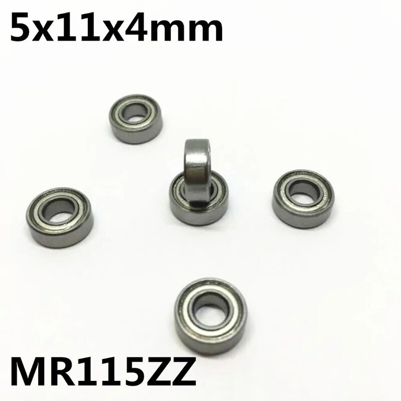 50 ชิ้น MR115ZZ 5x11x4 มม. ลึก groove ball bearing แบริ่งขนาดเล็กคุณภาพสูง MR115Z MR115
