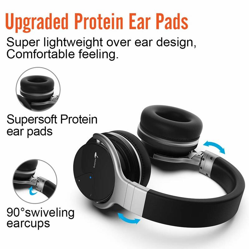 Meidong E7B auriculares inalámbricos con micrófono ANC auriculares Bluetooth de alta fidelidad graves profundos