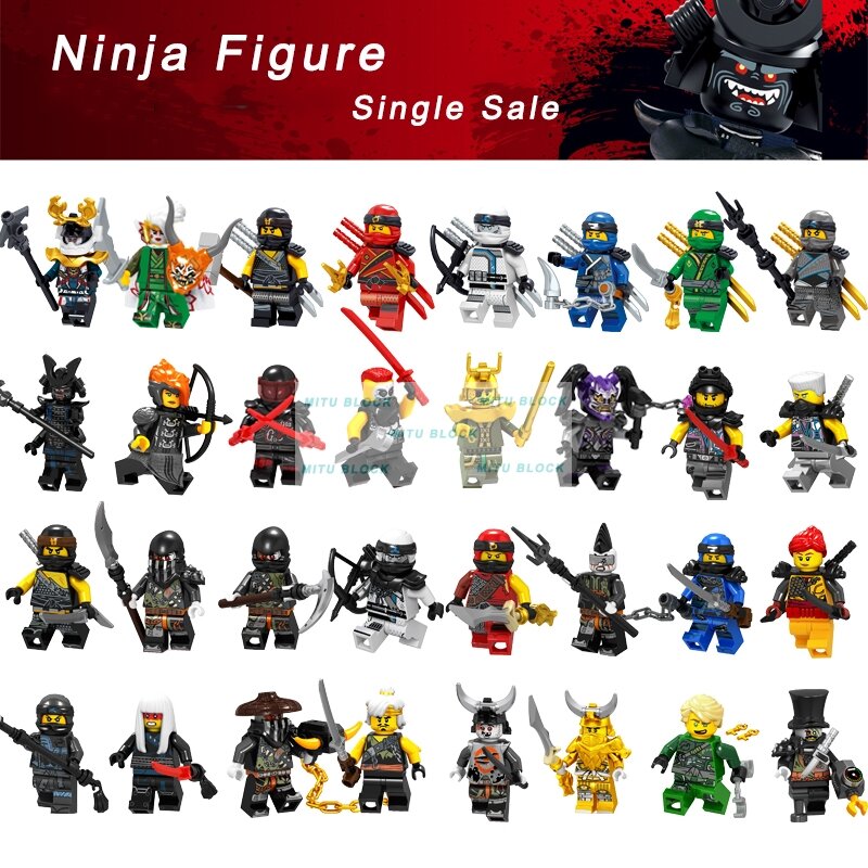 Pour Legoelys Ninjagoinglys figurines blocs Garmaoon Nya Jay Chap'Rai Kruncha Zane Kai Cole Harumi samouraï X bloc de construction