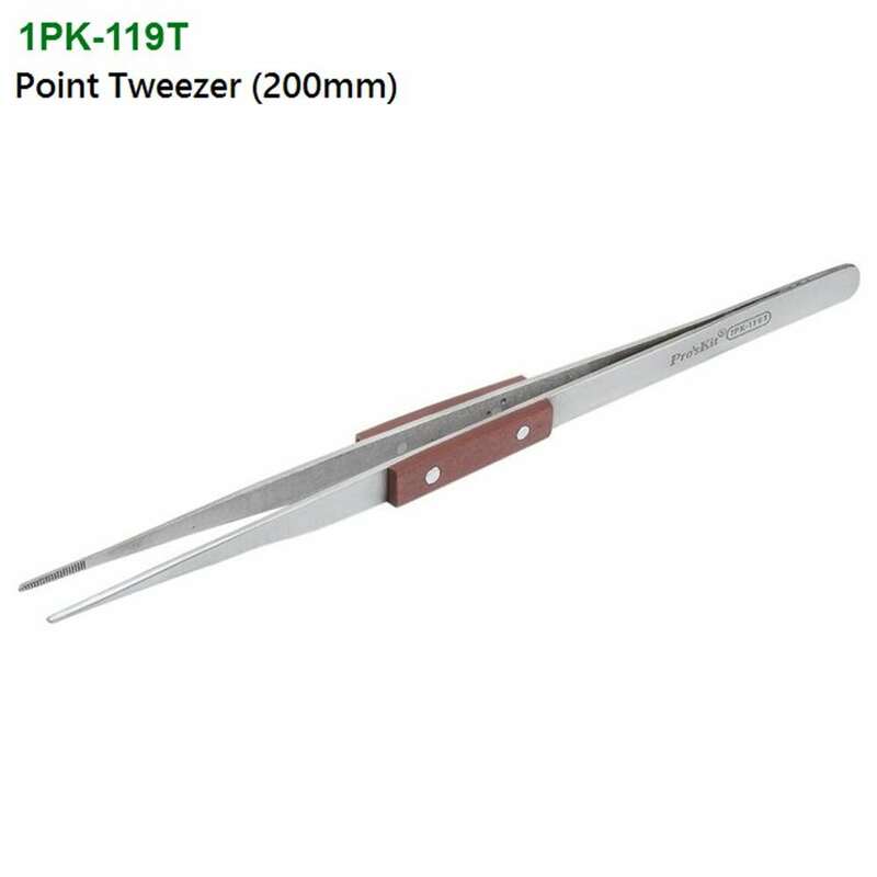 Pro'sKit-리버스 액션 트위저 마그네틱 케이블, 섬유 핸들 셀프 그립 정밀 수리 도구