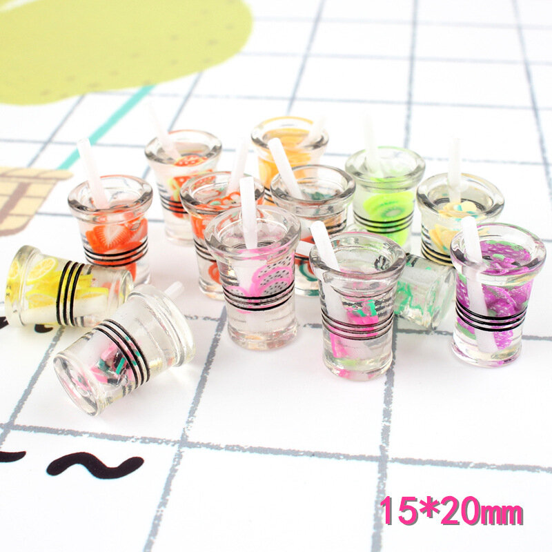 Casa de muñecas de resina, Mini vaso de zumo en miniatura, botellas de juguete, regalos de decoración, 1:12, 4 Uds.