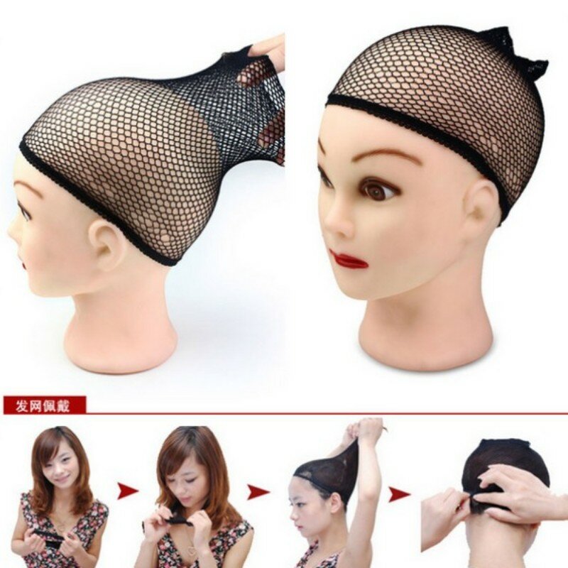 20 PCS/Lot New Fishnet Wig Cap Stretchable Elastic Hair Net Snood Wig Cap Hair Net Breathable Stretch Liner