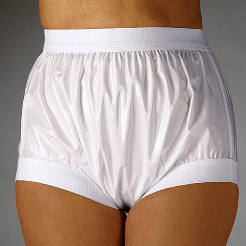 Gratis pengiriman FUUBUU2207-White-XL-1PCS celana elastis lebar celana plastik dewasa non celana untuk popok bayi popok kain dewasa