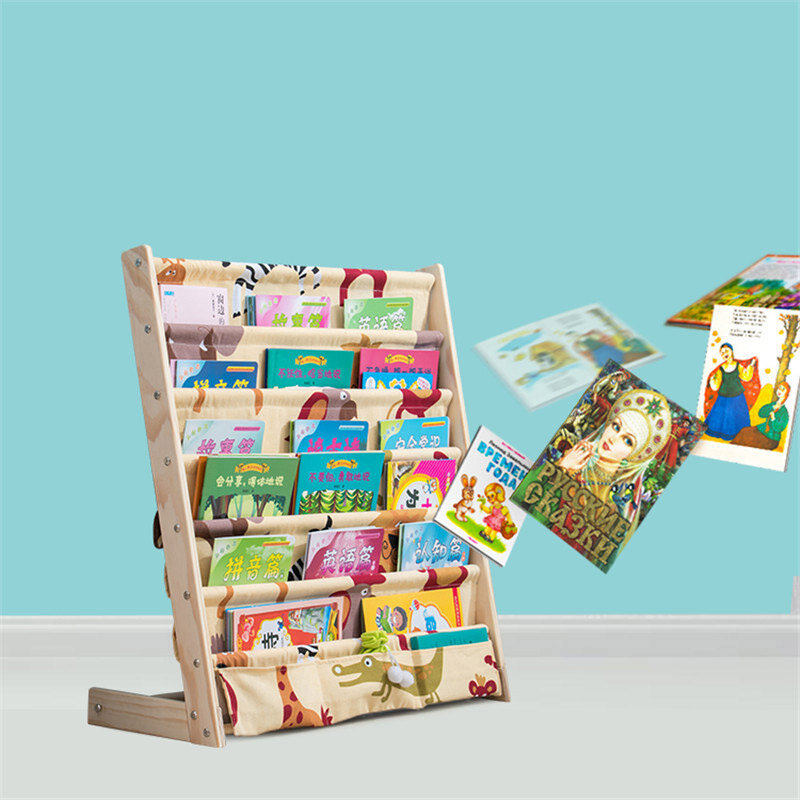 Книжный шкаф из массива дерева, легкая установка, детская полка для книжных записей, мебель для гостиной, дома и офиса, игрушечная полка