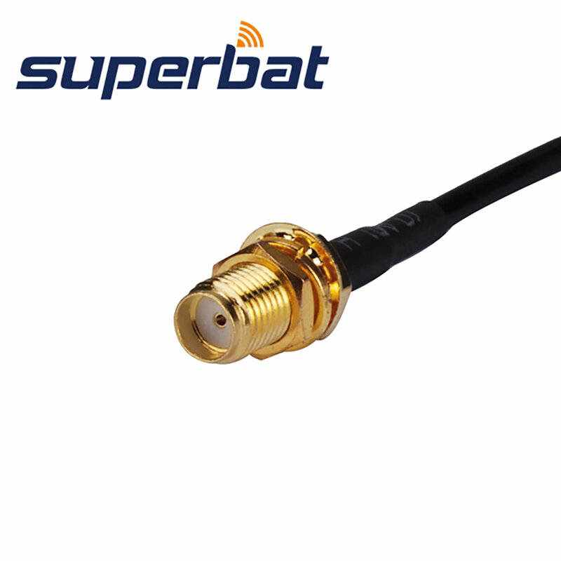 Superbat Huawei-CRC9 to SMA 암 벌크 헤드 모바일 광대역 안테나 RF 케이블, RG174 20cm