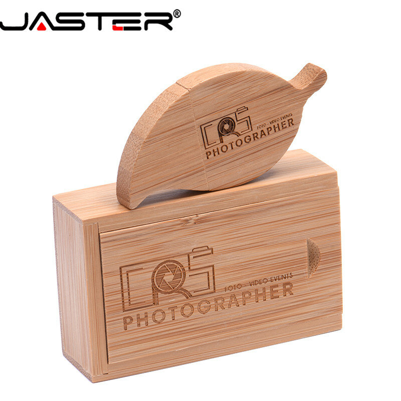 JASTERไม้ + กล่องแฟลชไดรฟ์ปากกาไดรฟ์64GB 32GB 16GB 8GB 4GB pendrive USB 2.0 Uดิสก์Usbแฟลชไดรฟ์จัดส่งฟรี