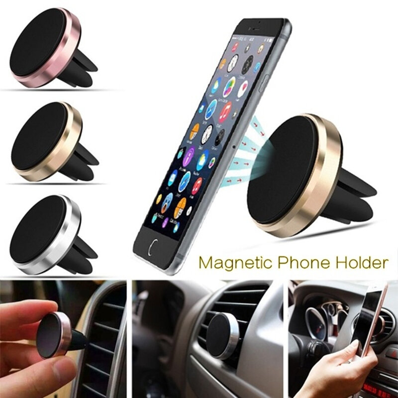 Suporte do telefone magnético para carro, montagem de ventilação de ar, suporte universal para smartphone móvel, suporte magnético para iPhone 7, iPhone 8