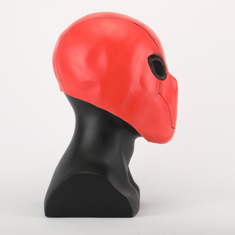Capa vermelha máscara látex marvel super-herói máscaras capacete cabeça cheia unisex adulto festa de halloween prop