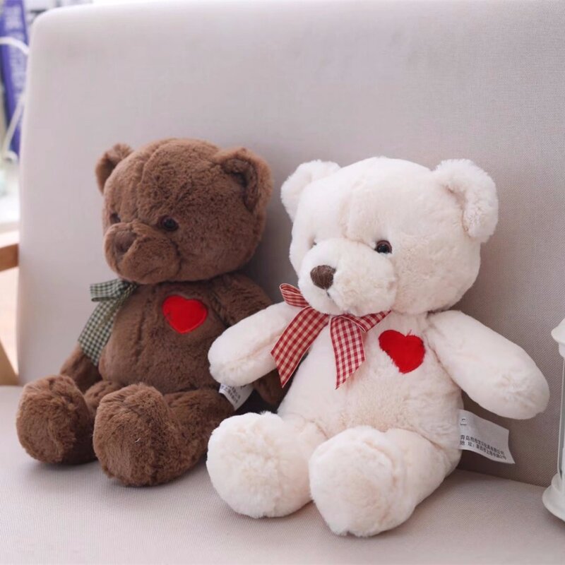 35-50cm Cartoon Teddy Bear peluche con cuore peluche ripiene giocattoli per bambini bambini ragazze regalo di compleanno Baby Brinquedos