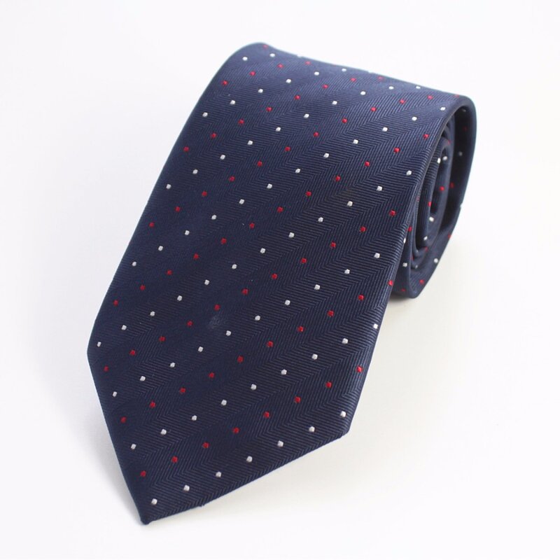 GUSLESON – cravate classique pour hommes, 8cm, nouvelle marque, mode, points rayés, cravate Hombre, cravate classique Business, verte, 2017