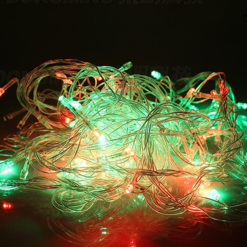 Luzes de natal quentes 10m 50 led ac 110v 220v led string luz luminaria jardim árvore decoração ao ar livre, 1 pc/lote