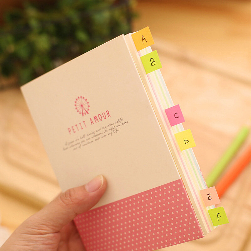 Coreano criativo papelaria colorido adesivo kraft papel capa facilitação combinado n adesivos artigos de papelaria para material de escritório