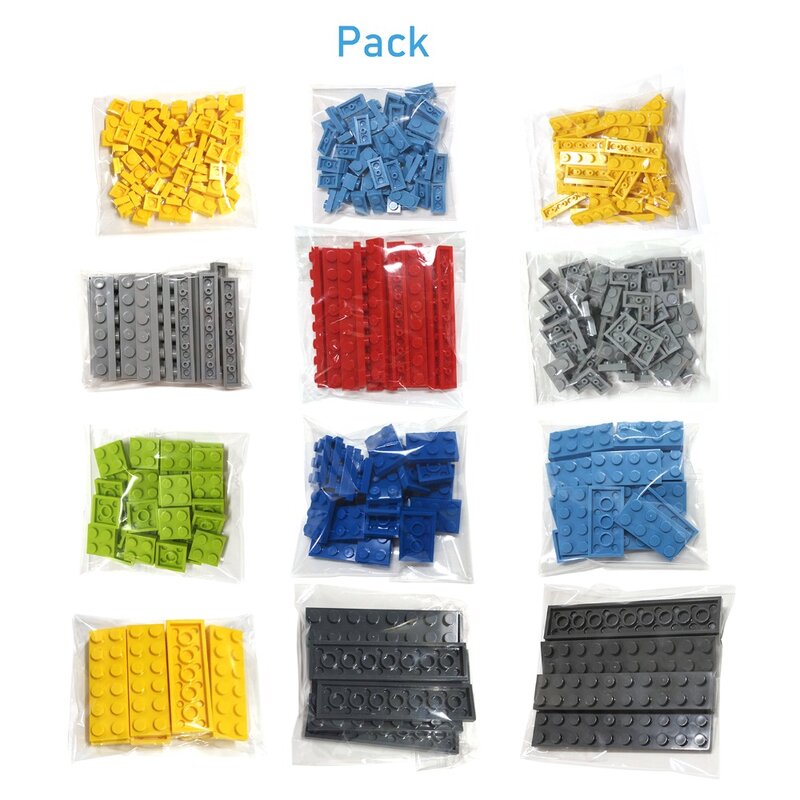 Блоки для Детского конструктора тонкие, 1 х1, 25 цветов, совместимые с 300, 3024 шт.